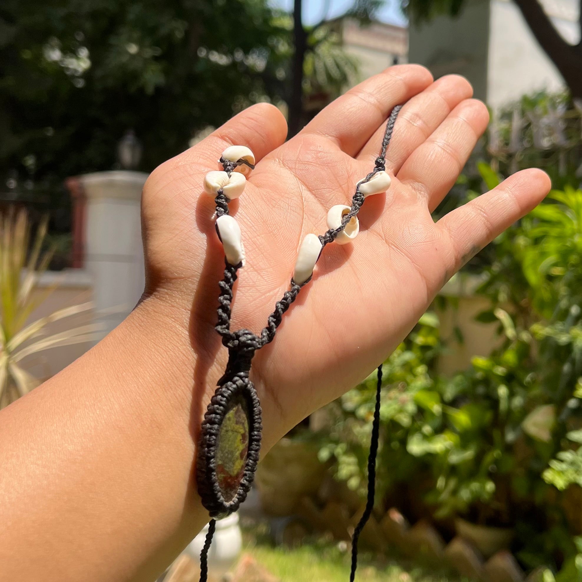 Bohemian Gemstone shell Necklace