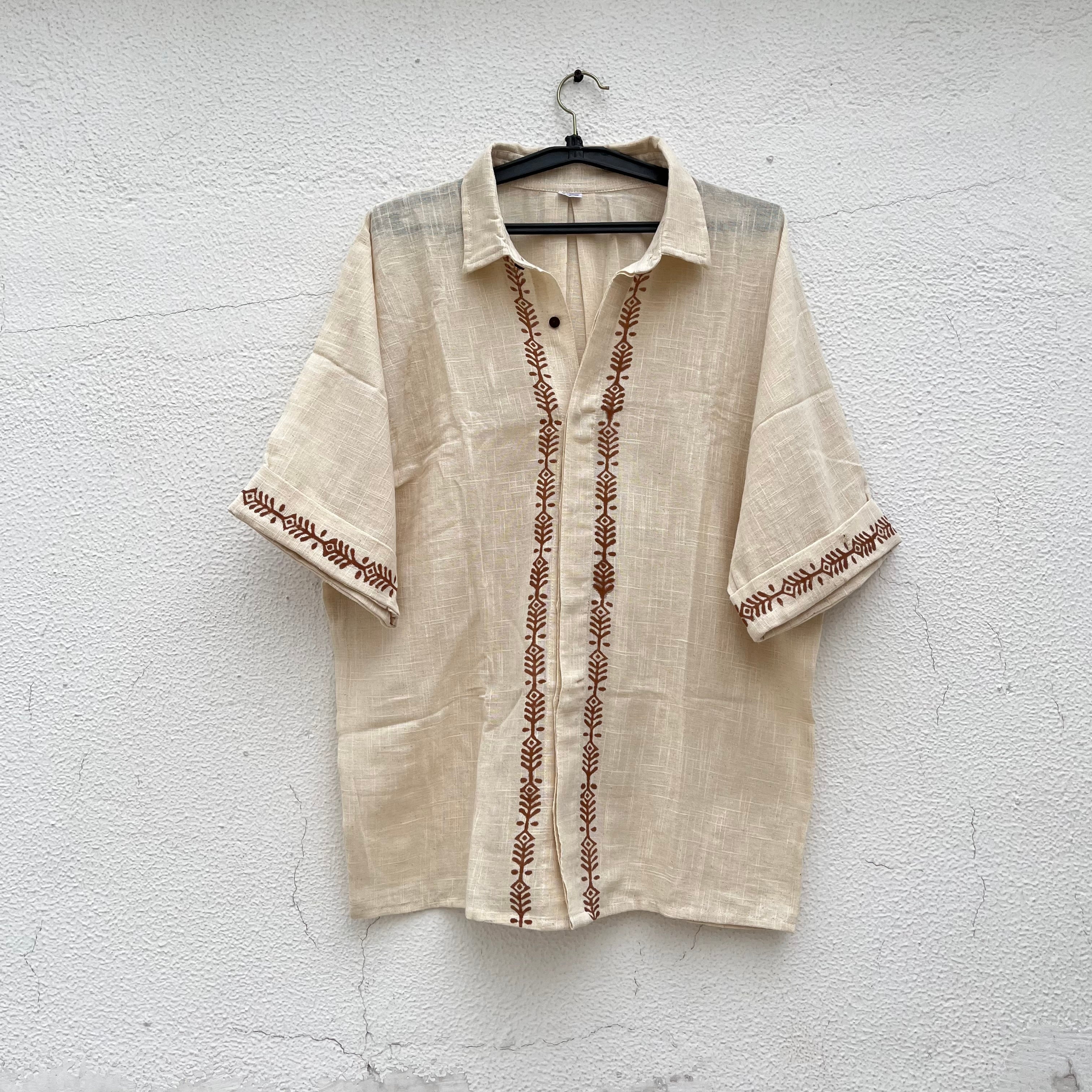 Rahgir Cotton Unisex Shirt 2.0 - Cream