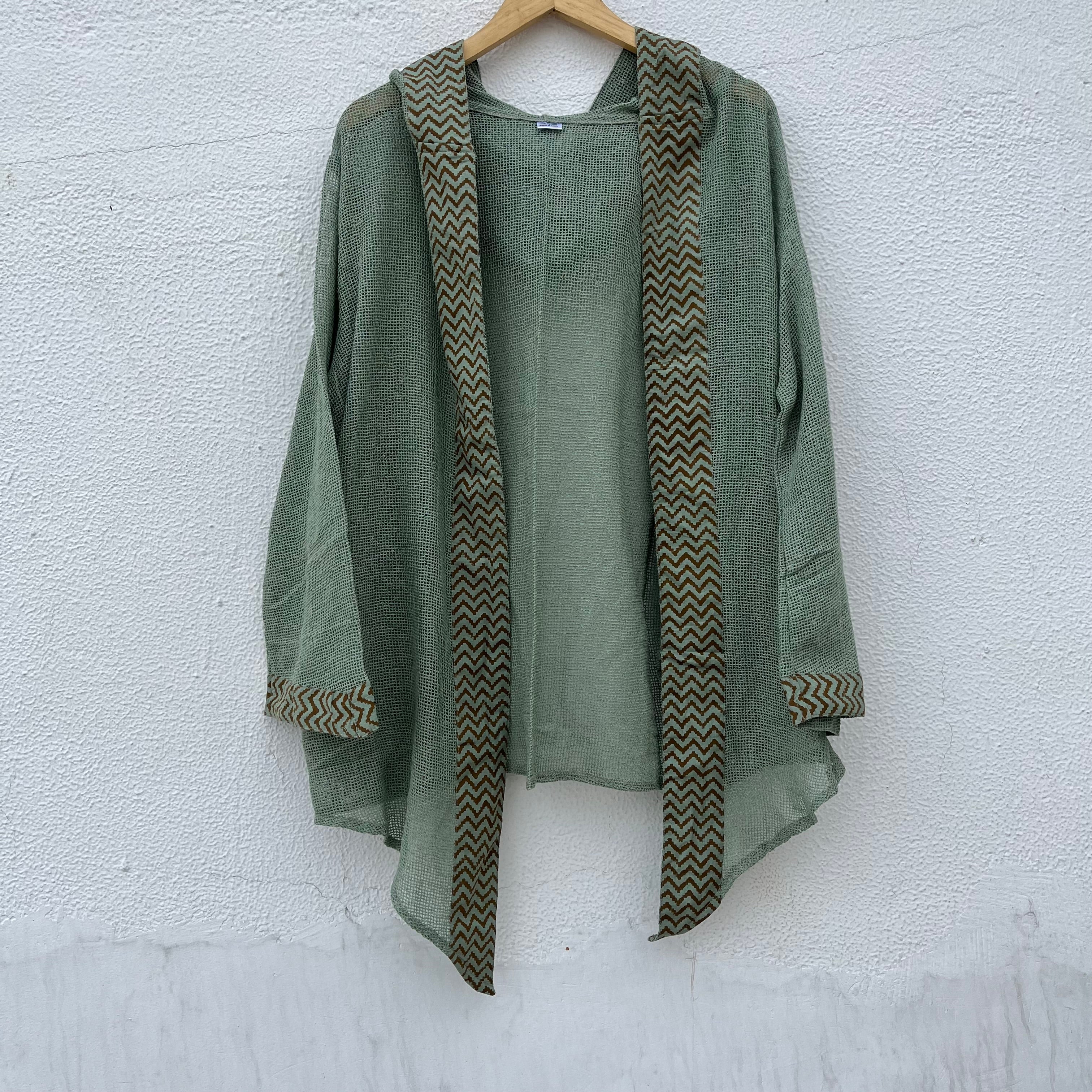 Kabira Cotton Shrug - Sage Green