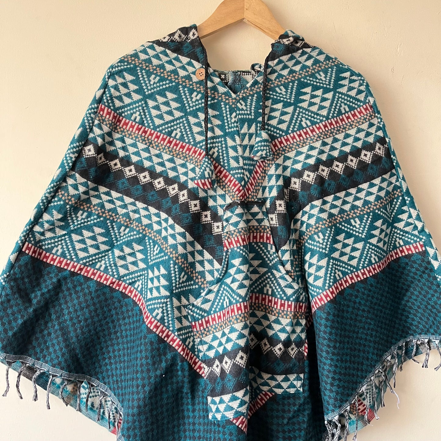 Pahadi Printed Poncho With Hood