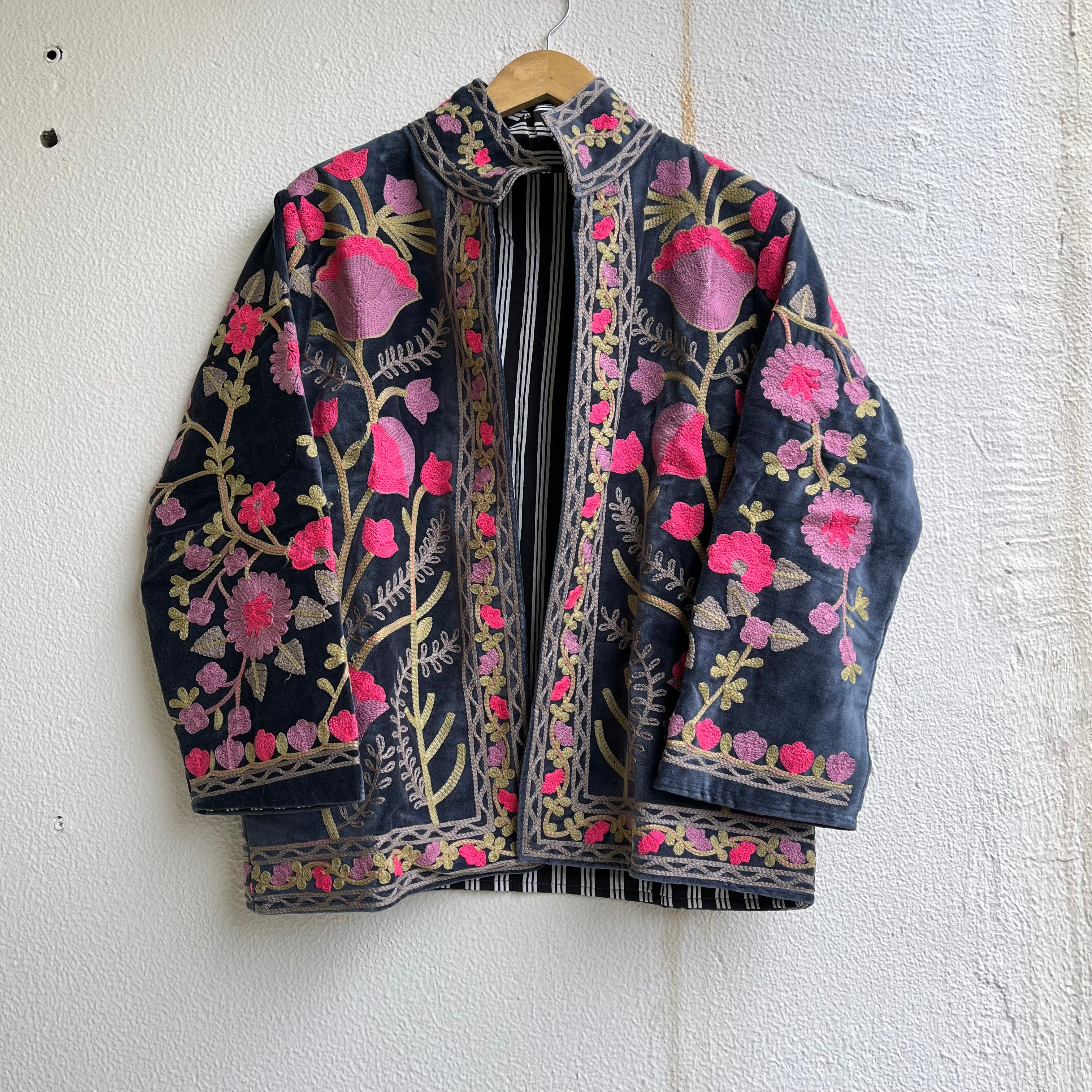 Jaipuri Thread Velvet Jacket