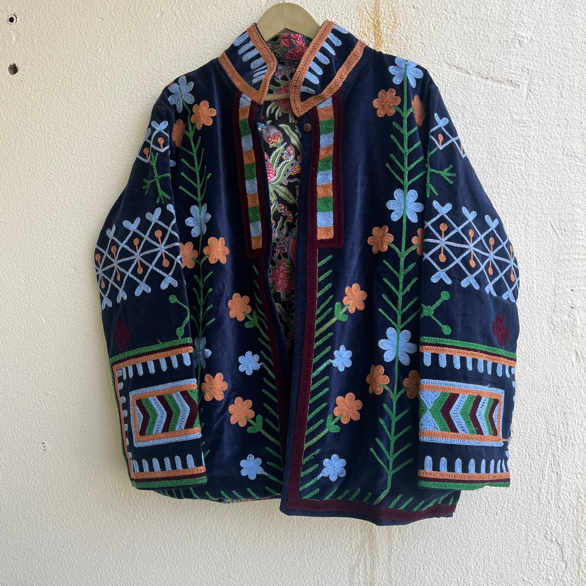 Jaipuri Thread Velvet Jacket