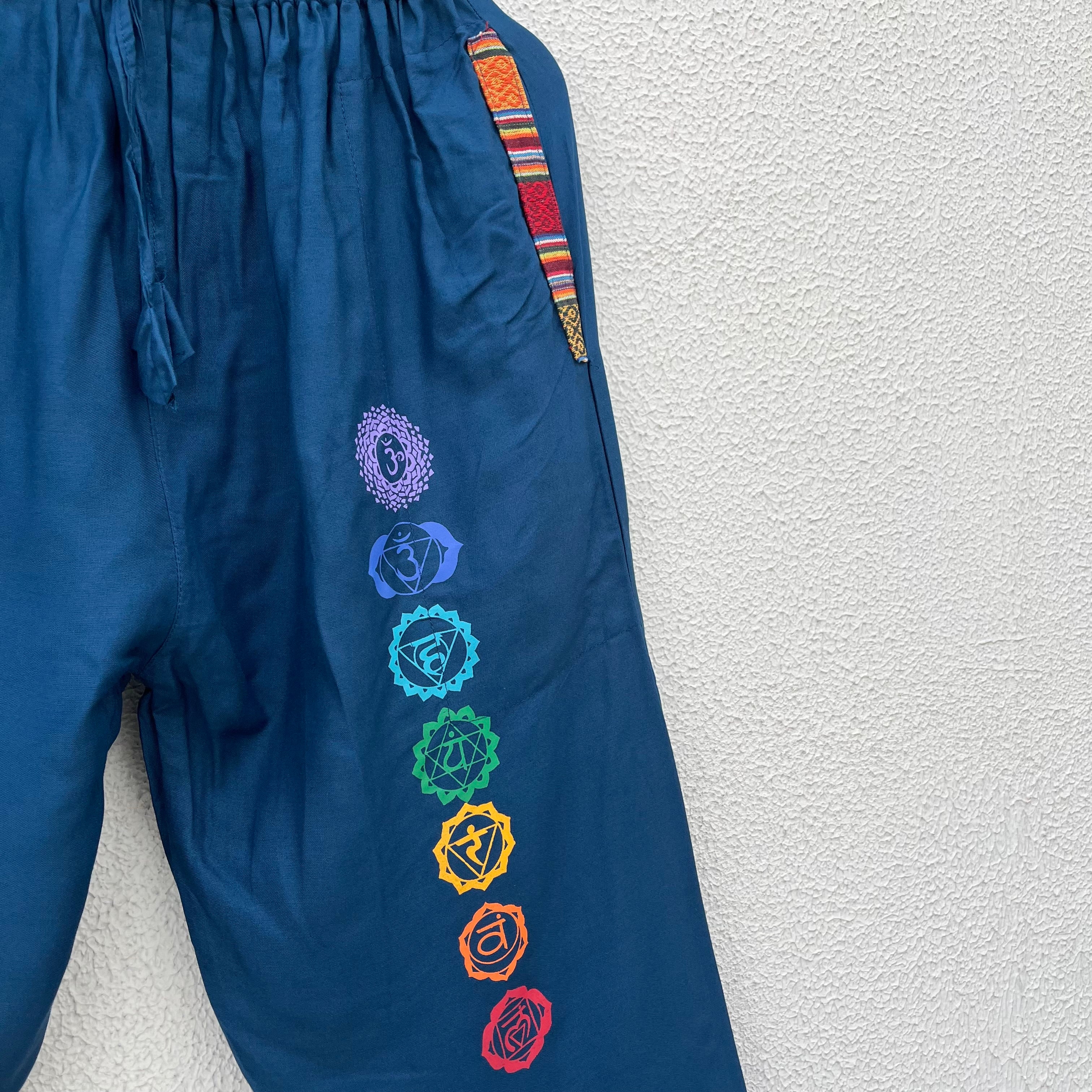 7 Chakra Pants- Firozi (Multicolour)