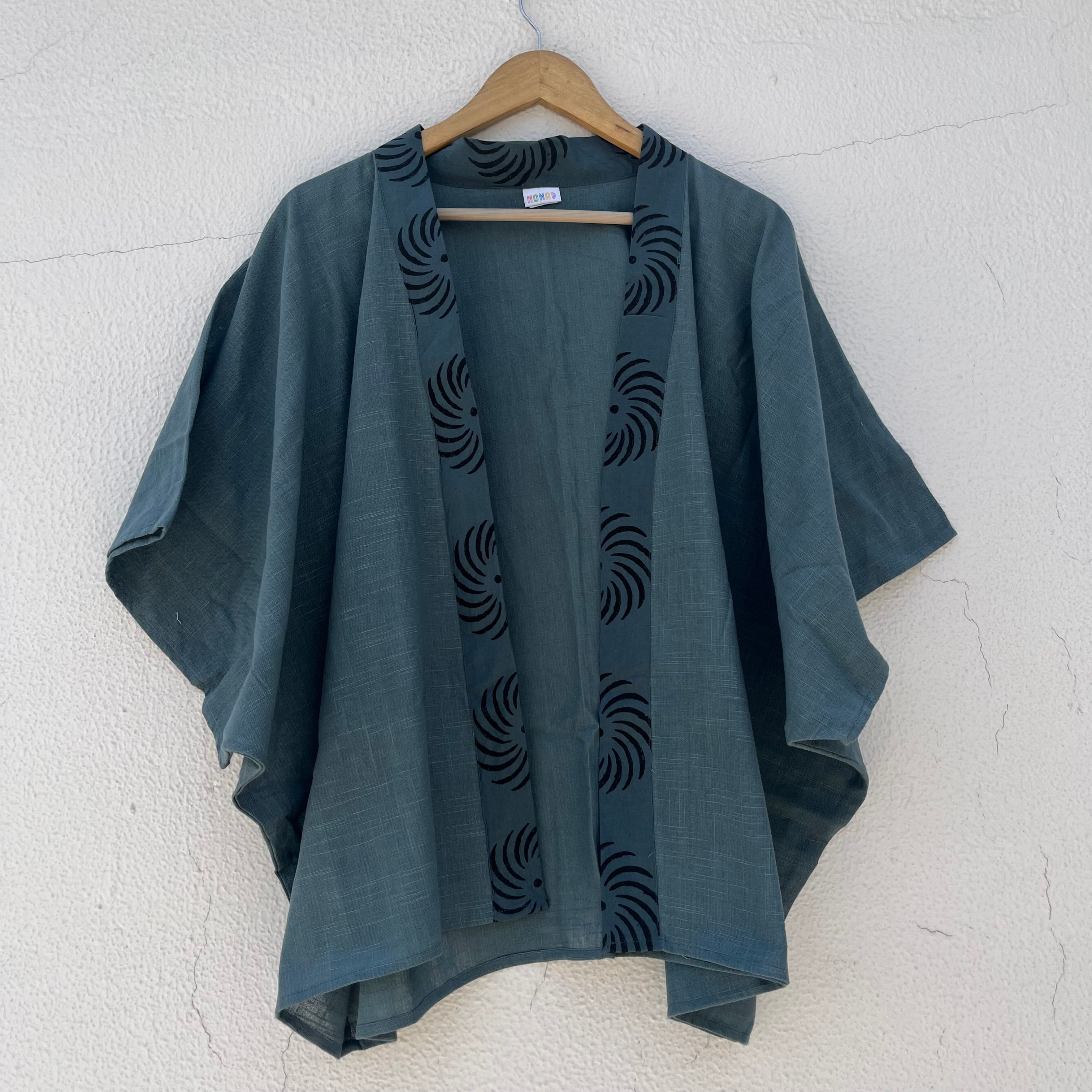 Arika Cotton Shrug- Teal Blue
