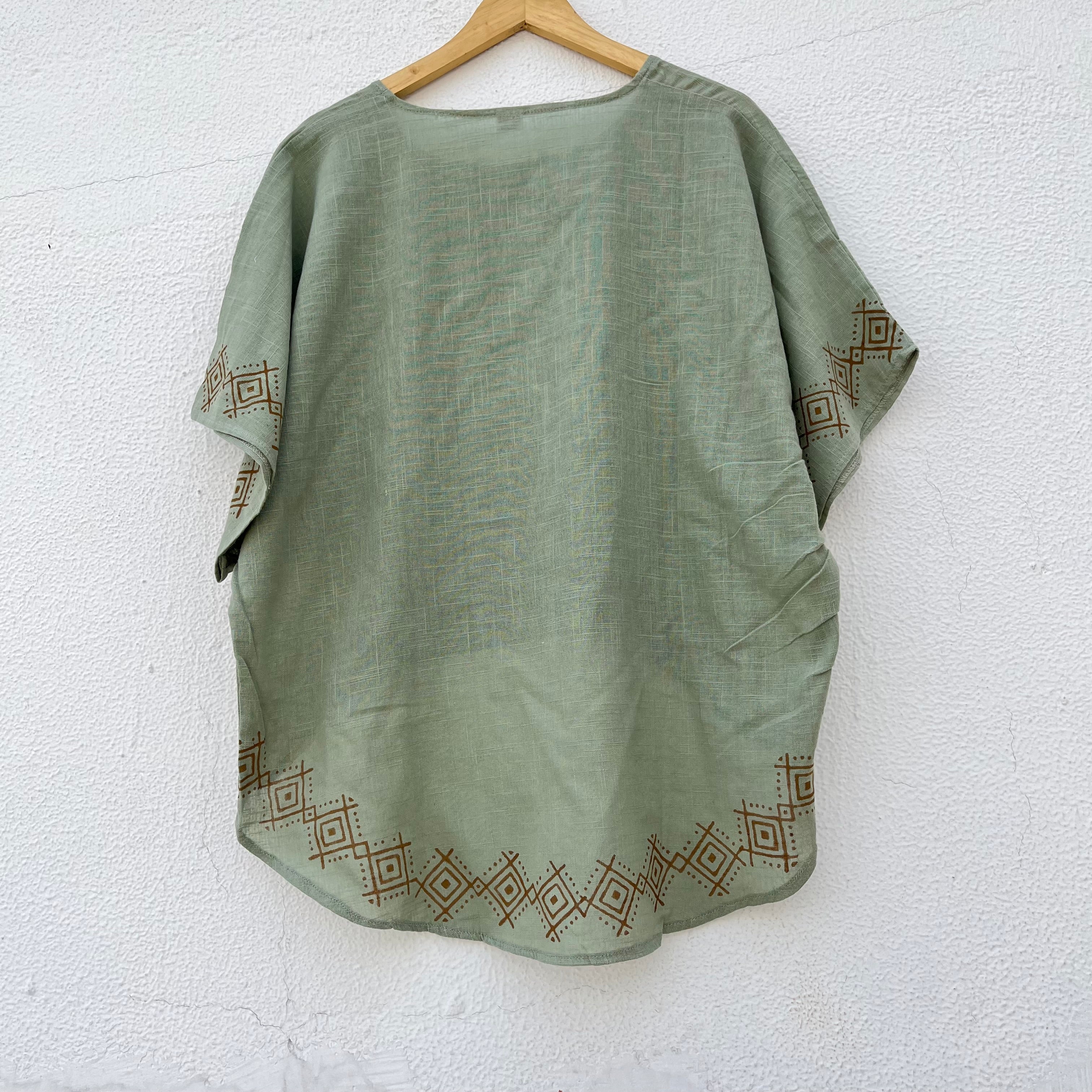 Aawara Cotton Top- Sage Green