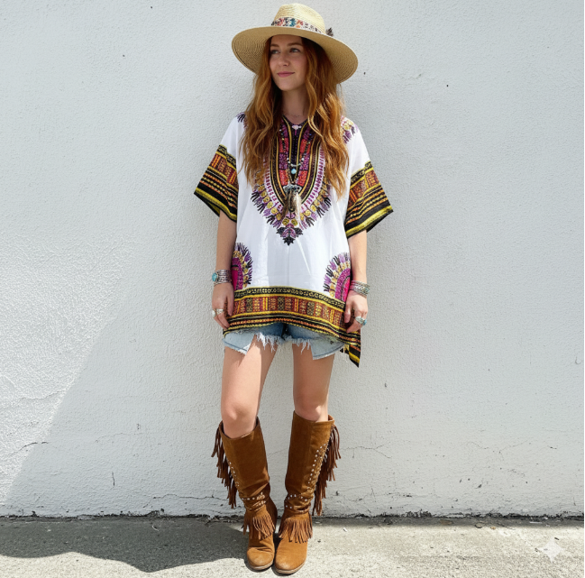 Dashiki Shirt - White
