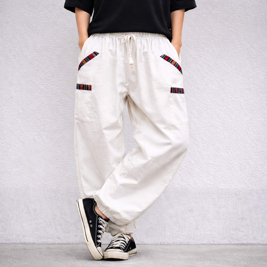Pahadi Baggy Pants - White