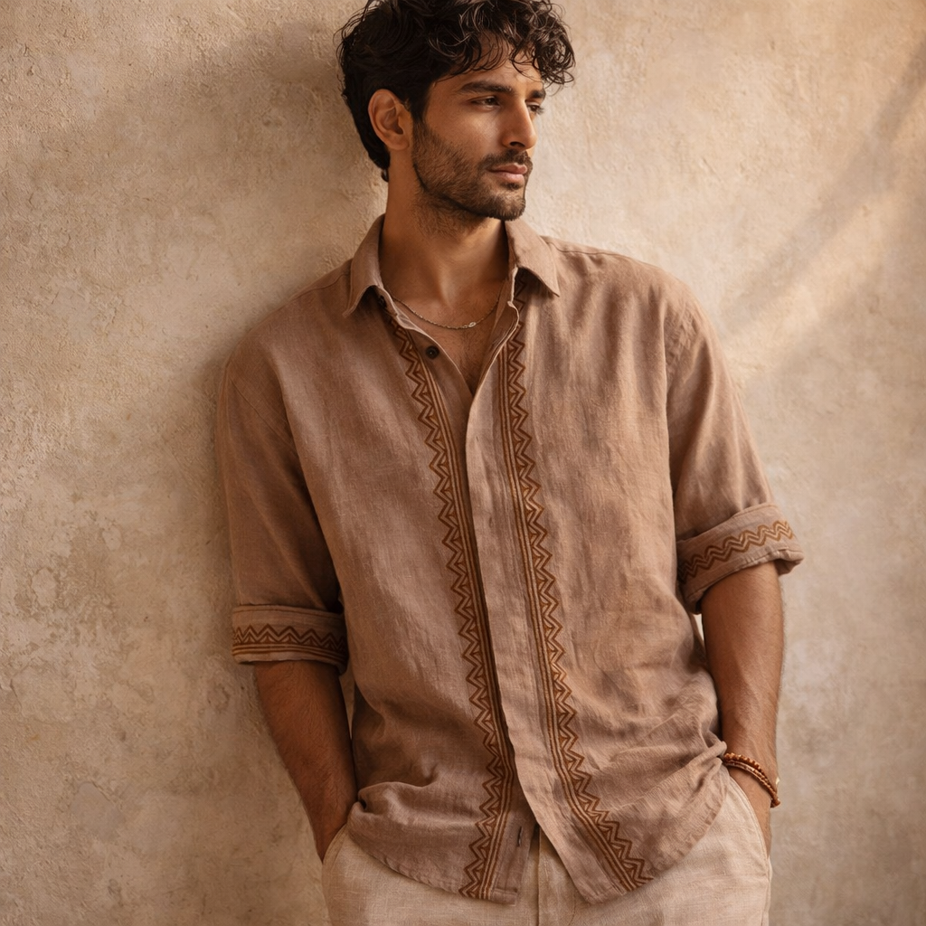 Rahgir Cotton Shirt - Light Sand