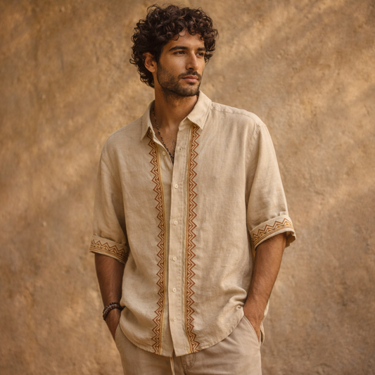 Rahgir Cotton Shirt - Warm Cream
