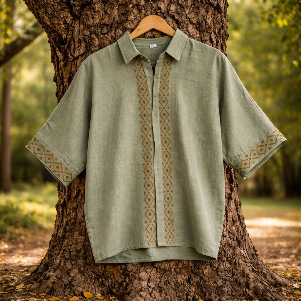 Rahgir Cotton Shirt - Sage Green