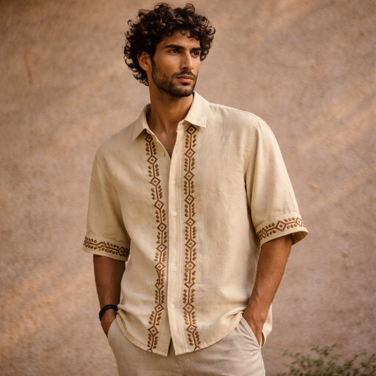 Rahgir Cotton Shirt - Warm Cream