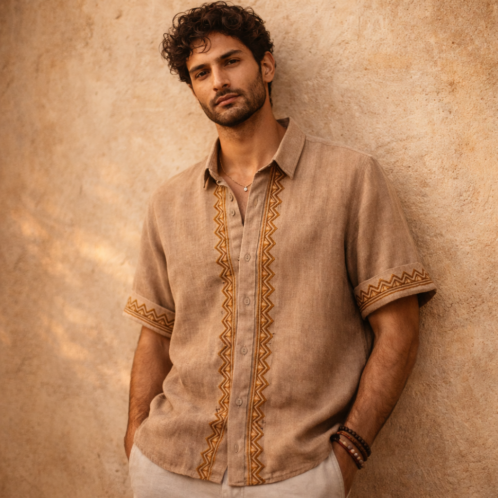 Rahgir Cotton Shirt - Light Sand