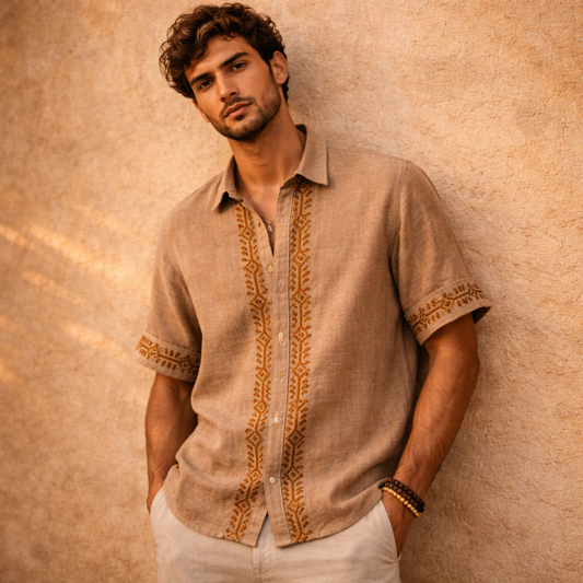 Rahgir Cotton Shirt - Light Sand