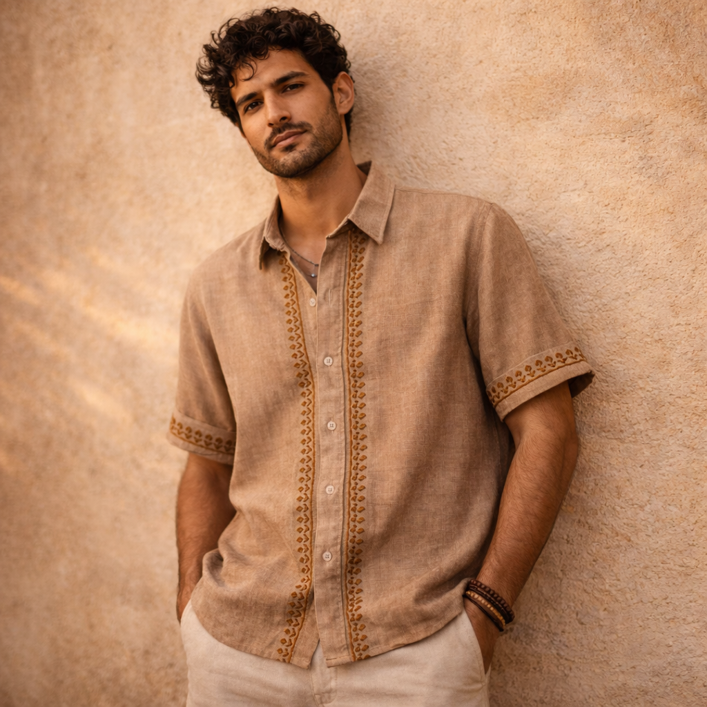 Rahgir Cotton Shirt - Light Sand