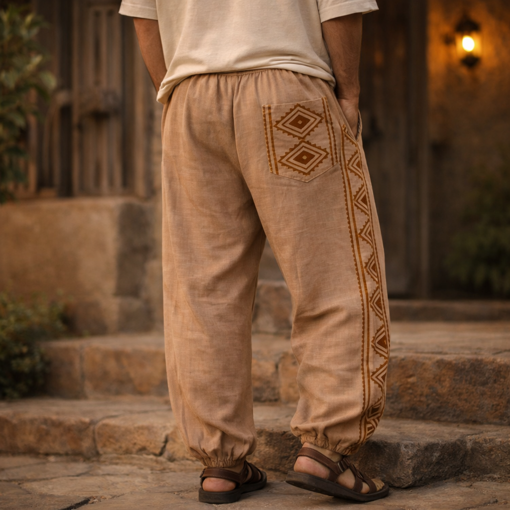 Moksha Cotton Pant- Light Sand