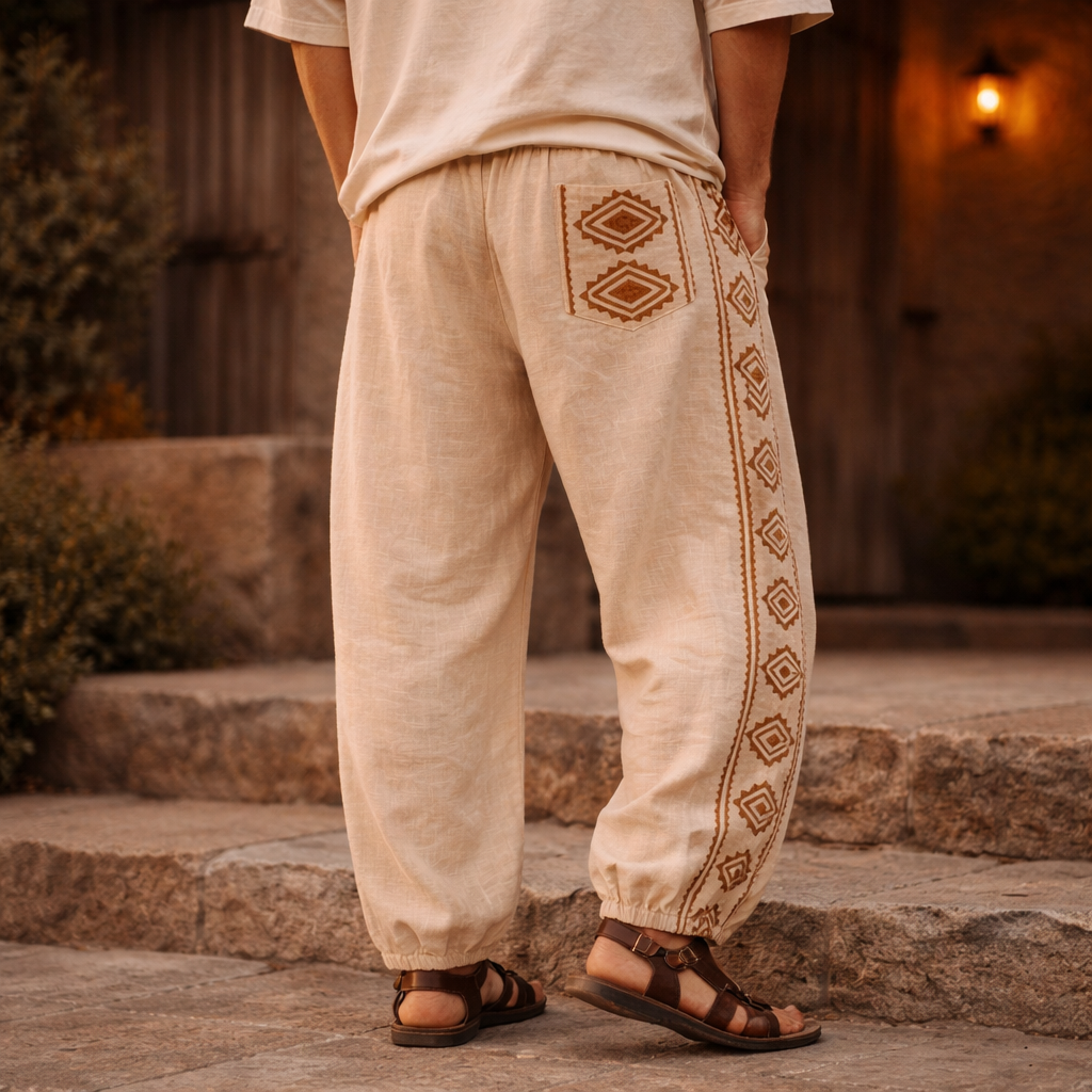 Moksha Cotton Pant- Warm Cream