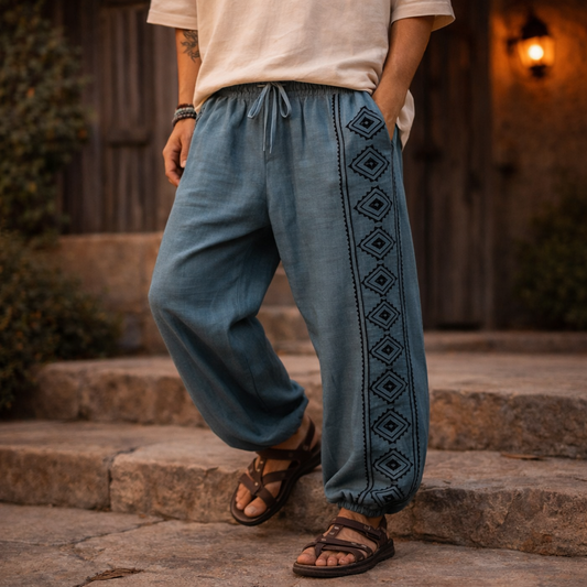 Moksha Cotton Pant- Dusty Teal
