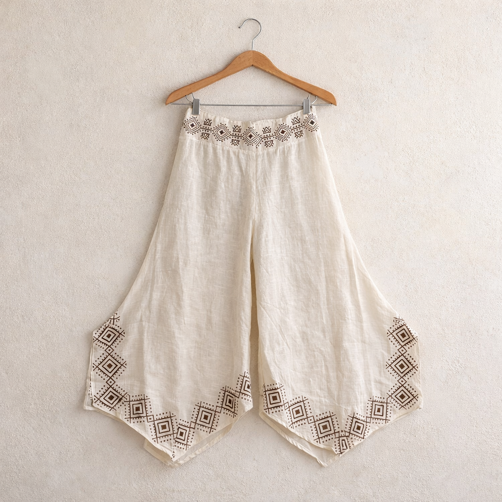 Radha Cotton Pants - Warm cream