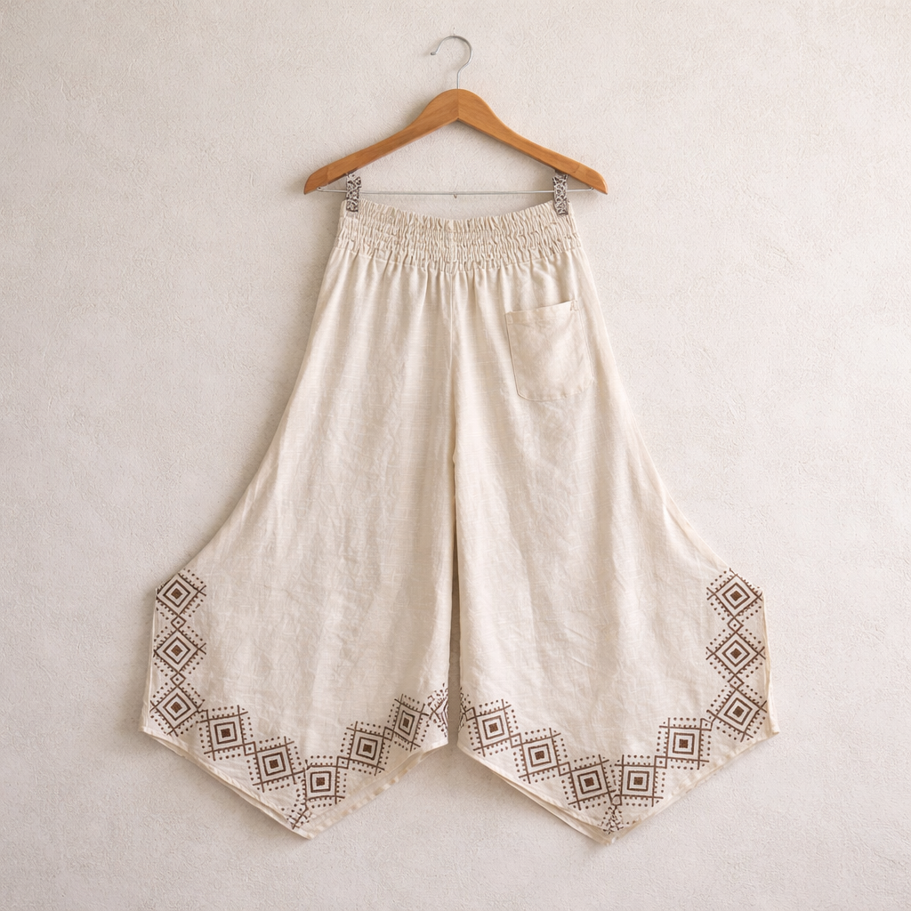 Radha Cotton Pants - Warm cream