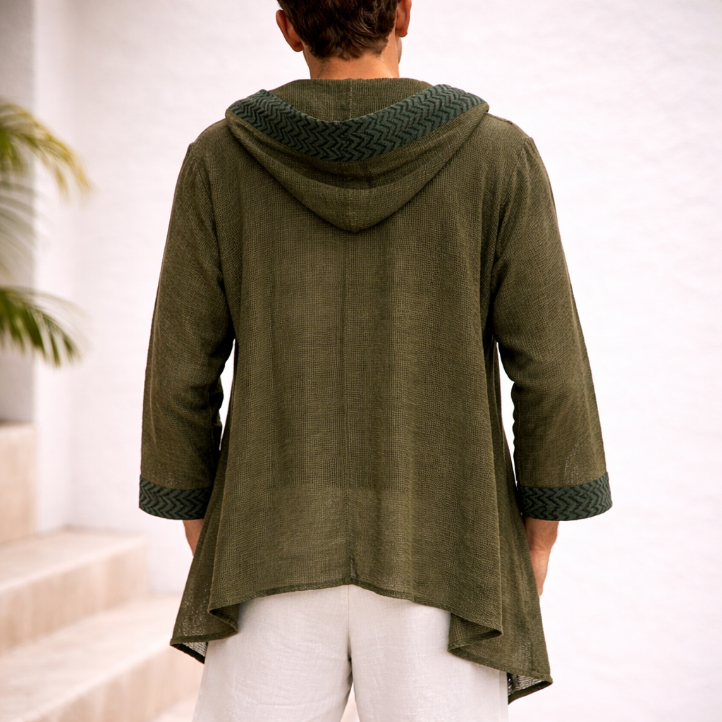 Kabira Cotton Shrug - Olive Green