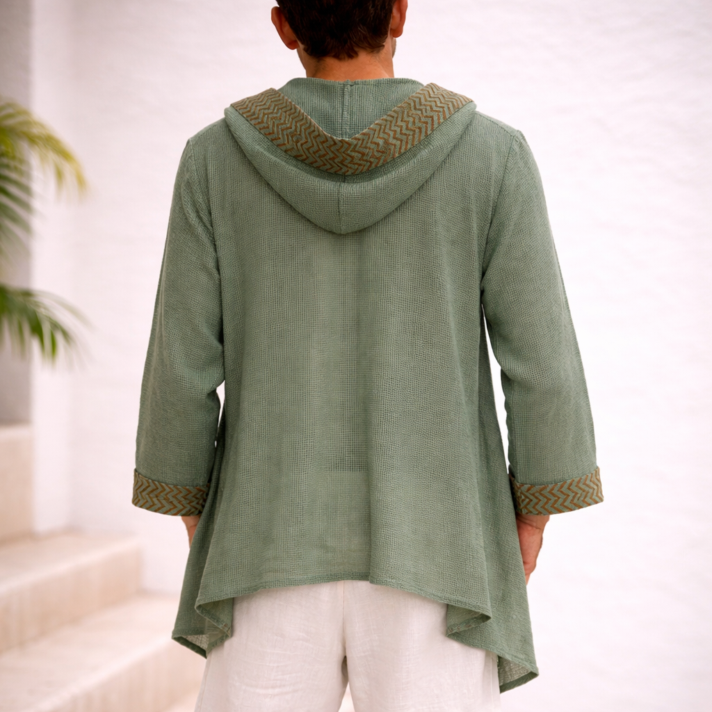 Kabira Cotton Shrug - Sage Green