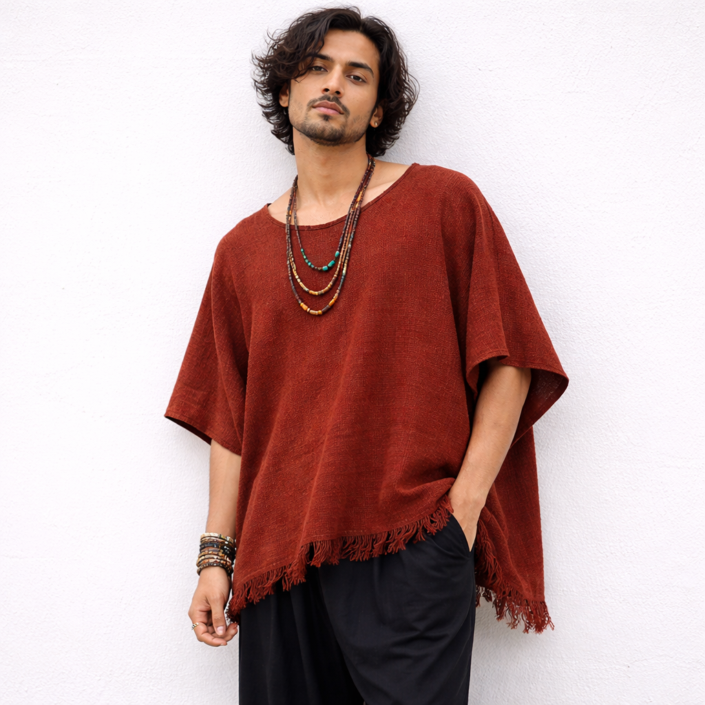 Fakira Cotton Top- Rust Orange
