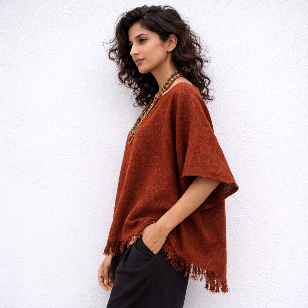 Fakira Cotton Top- Rust Orange