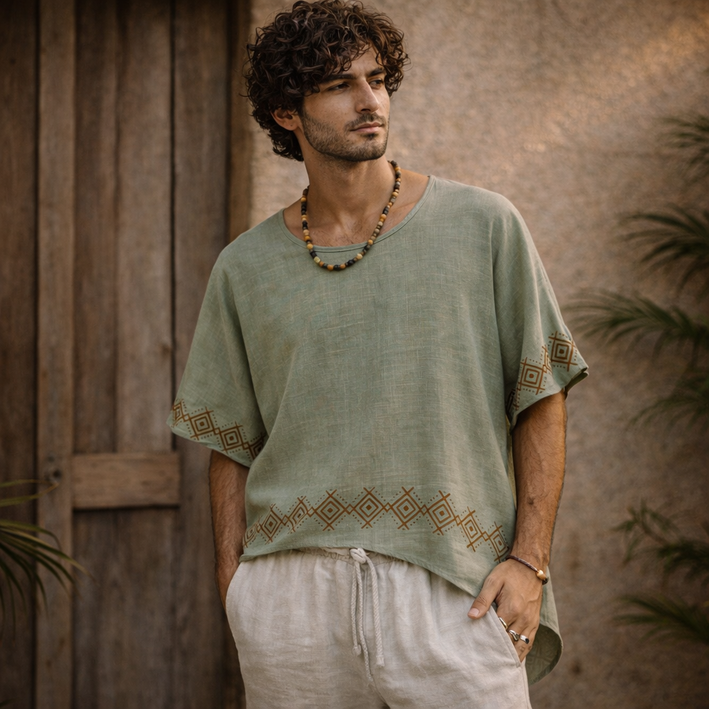Aawara Cotton Top- Sage Green