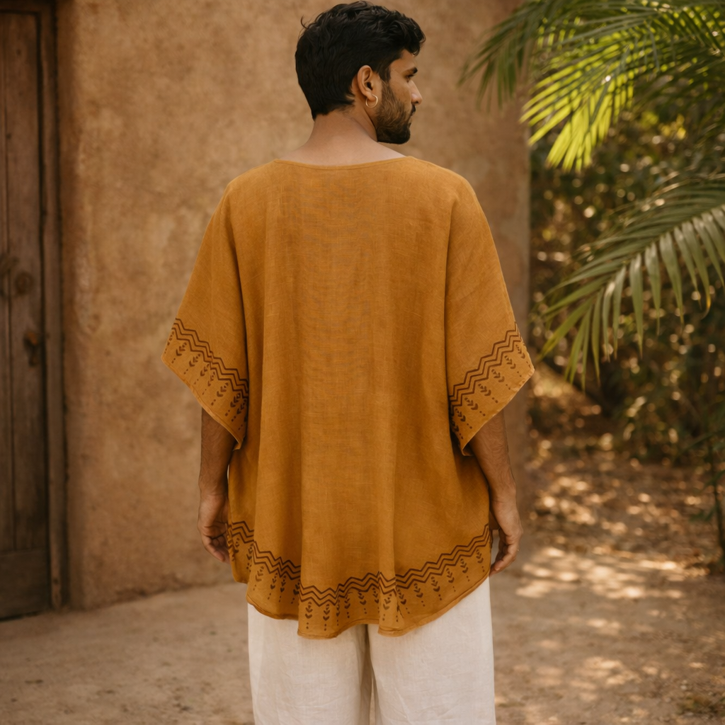 Karwaan Cotton Top- Mustard
