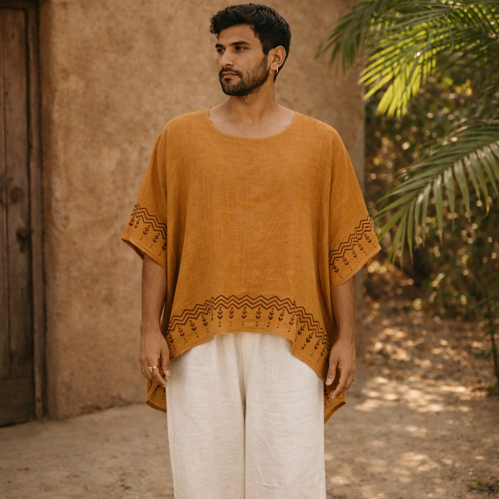 Karwaan Cotton Top- Mustard