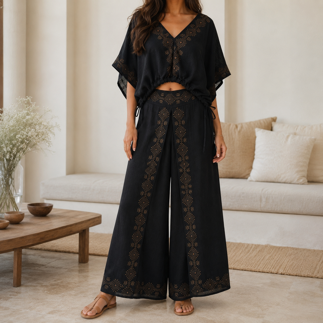 Zayra Co-ord Set- Midnight Black
