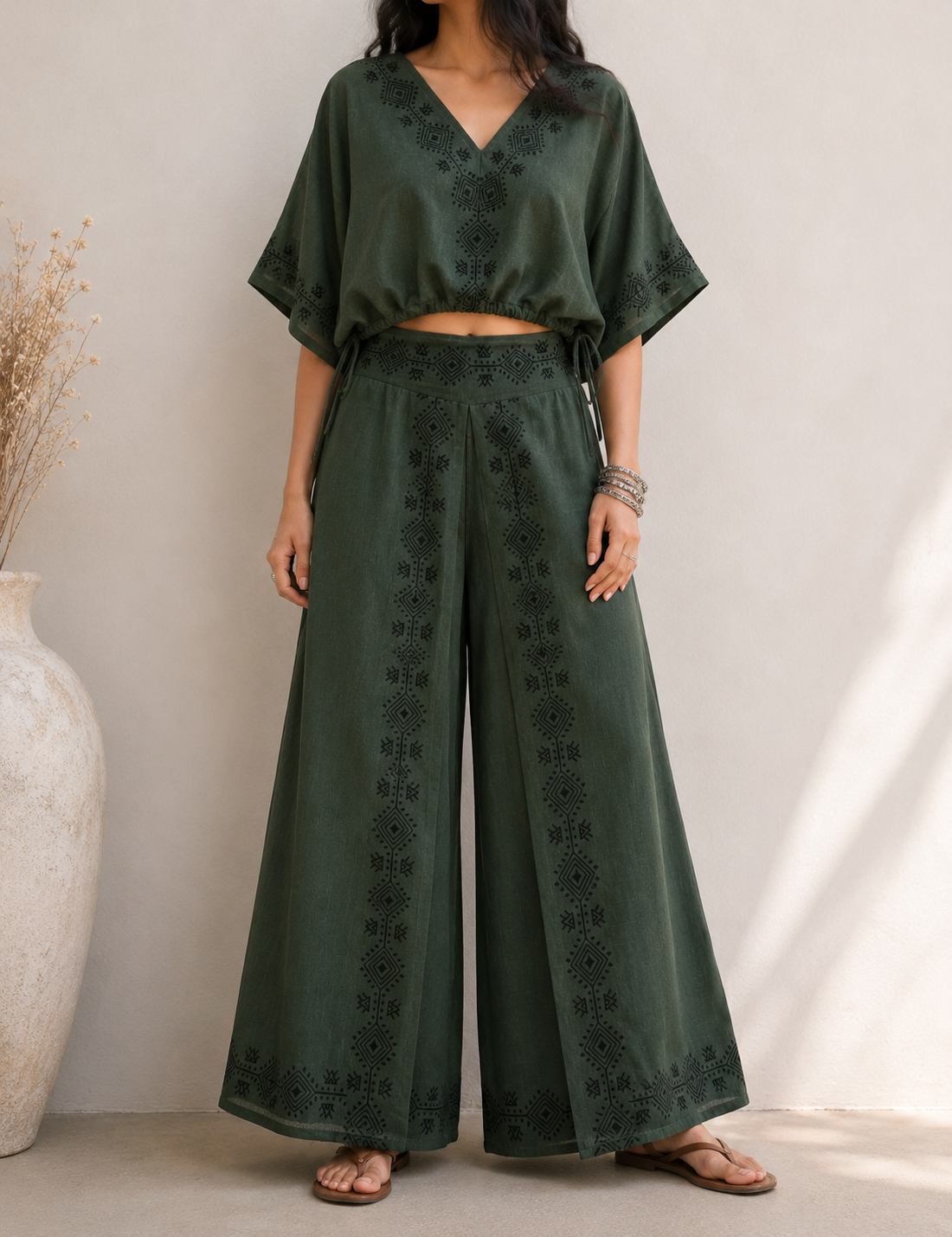 Zayra Co-ord Set- Forest