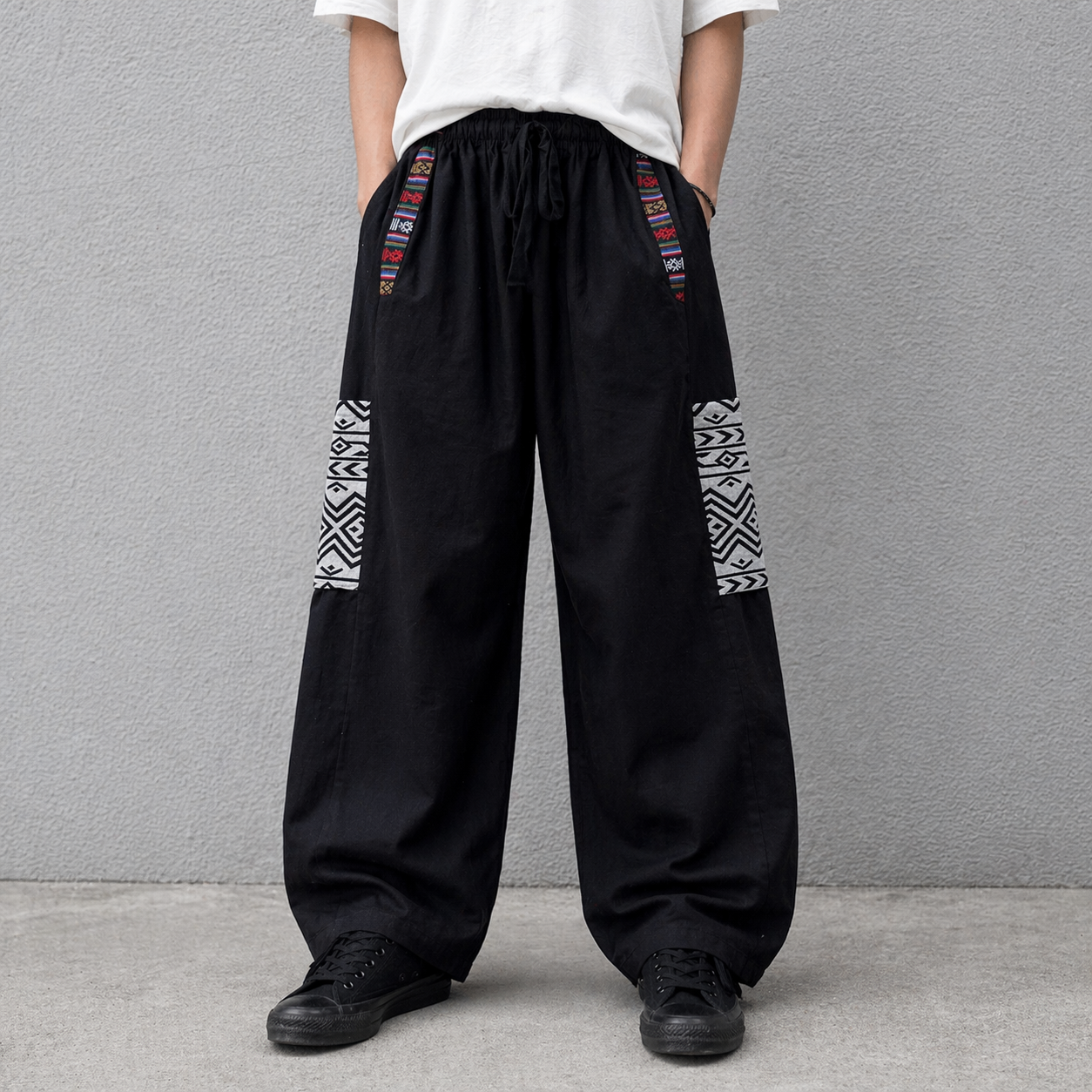 Pahadi Boho Pants - Black