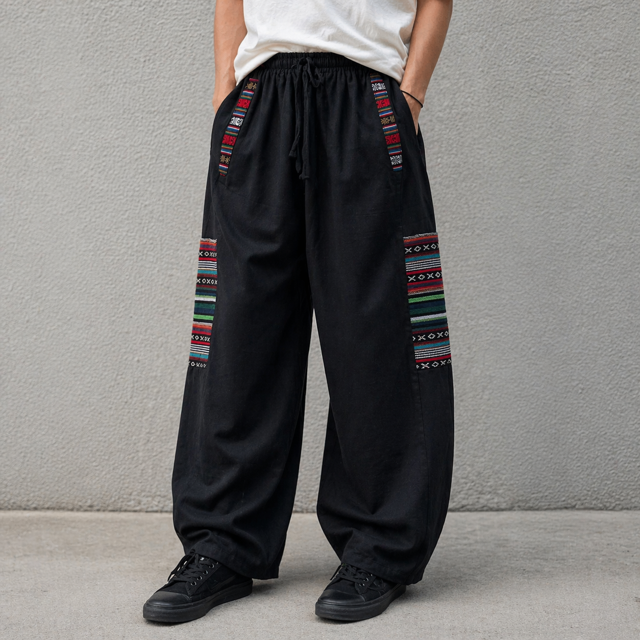 Pahadi Style Pants - Black