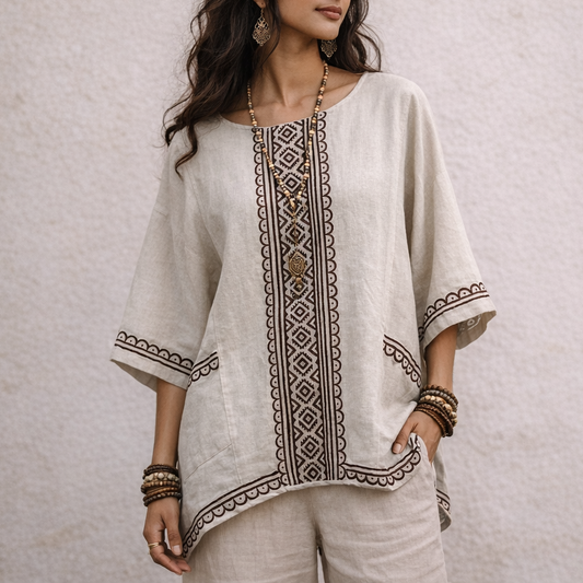Bairan Cotton Top- Warm White