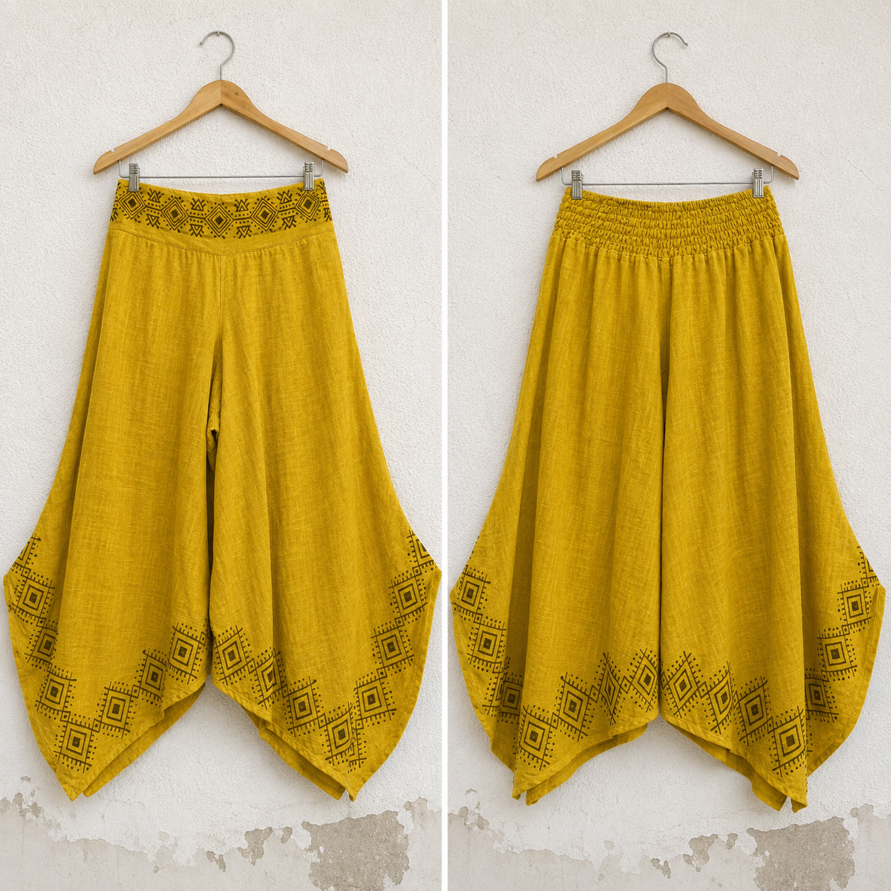 Radha Cotton Pants - Mustard