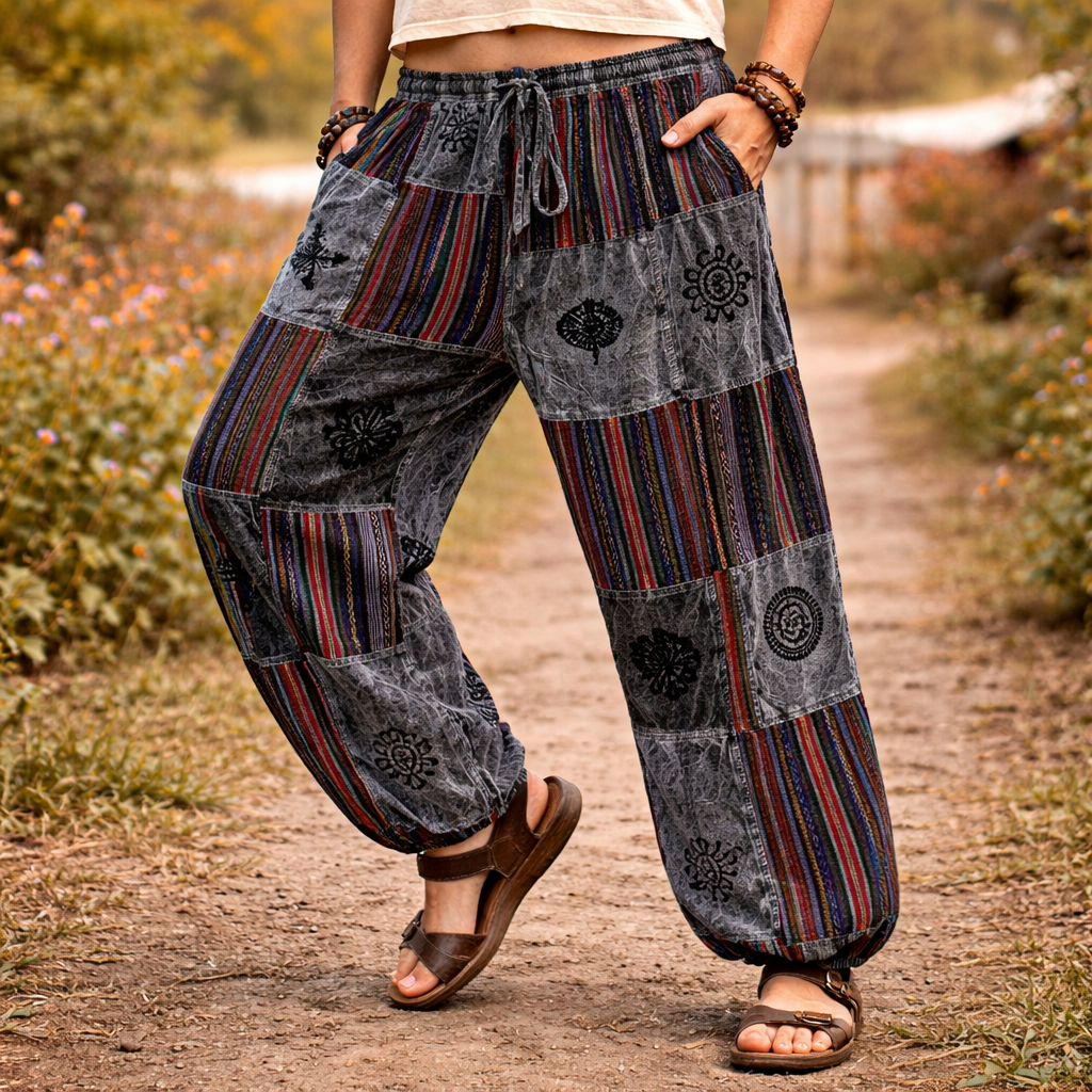 Himalayan Patchwork Pants- Night