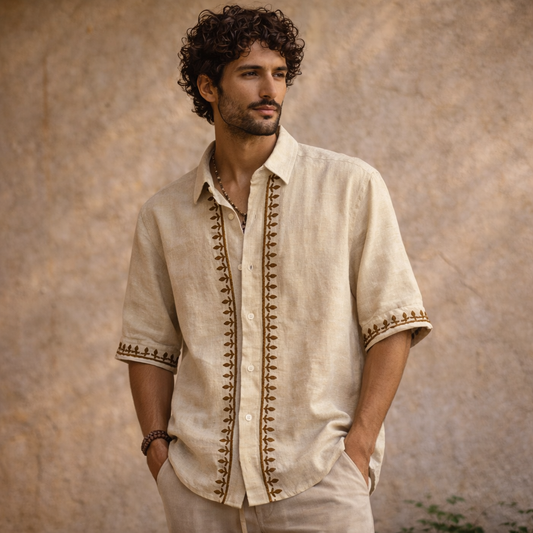 Rahgir Cotton Shirt - Warm Cream