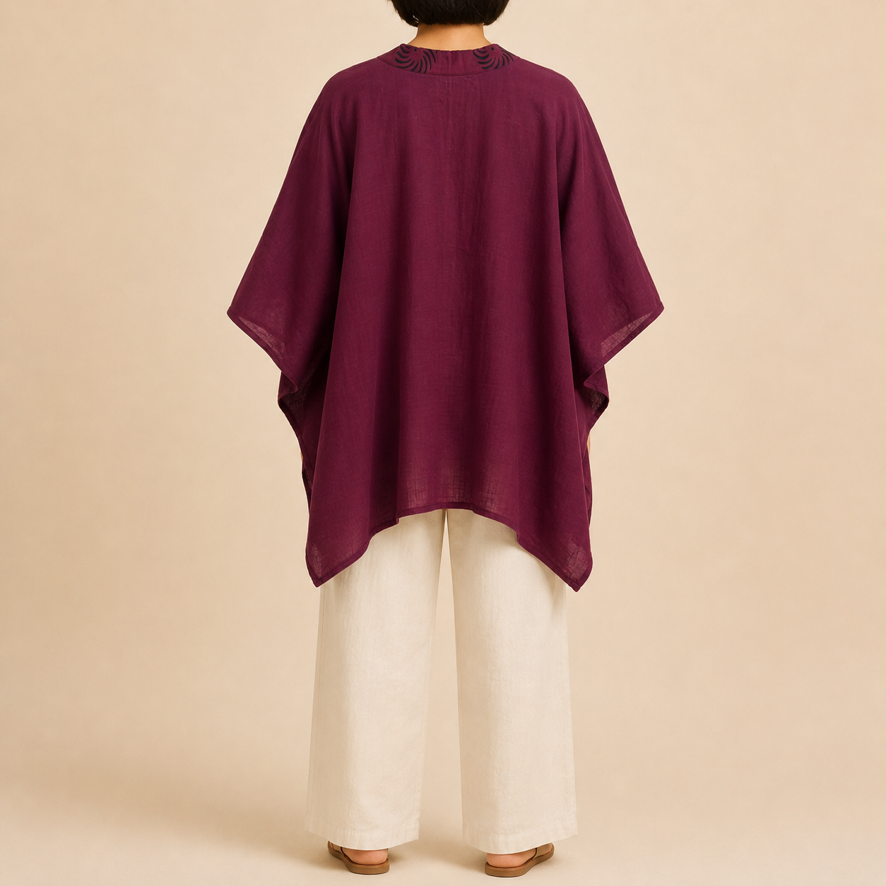 Arika Cotton Shrug- Berry Wine