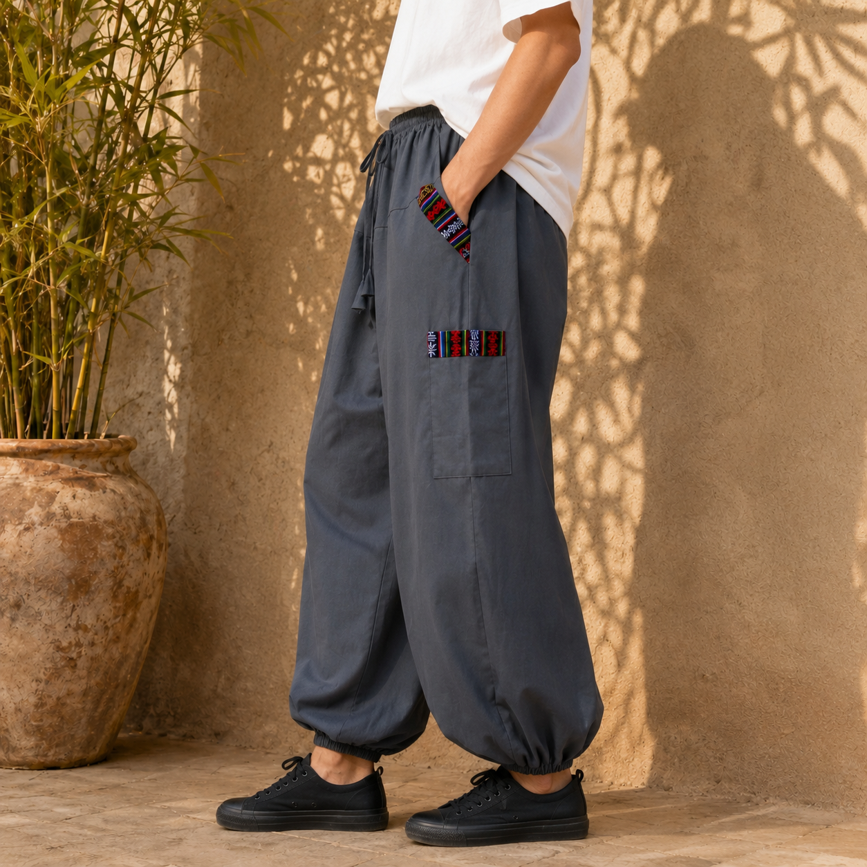 Pahadi Chakra Pants - Grey