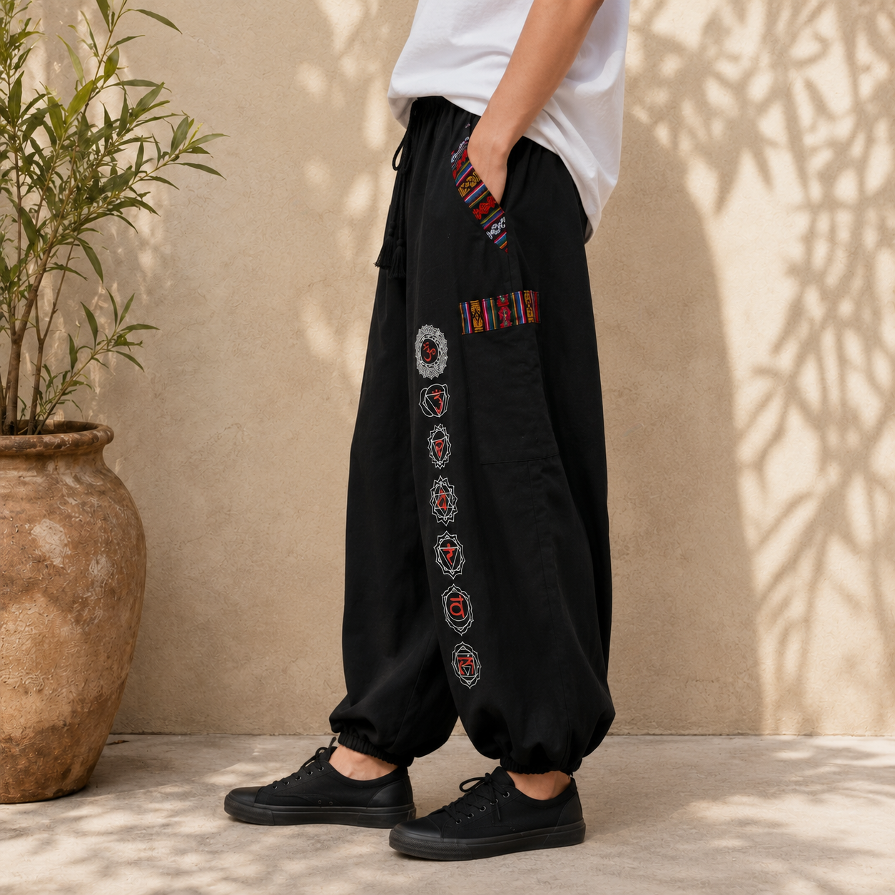 Pahadi Chakra Pants - Black