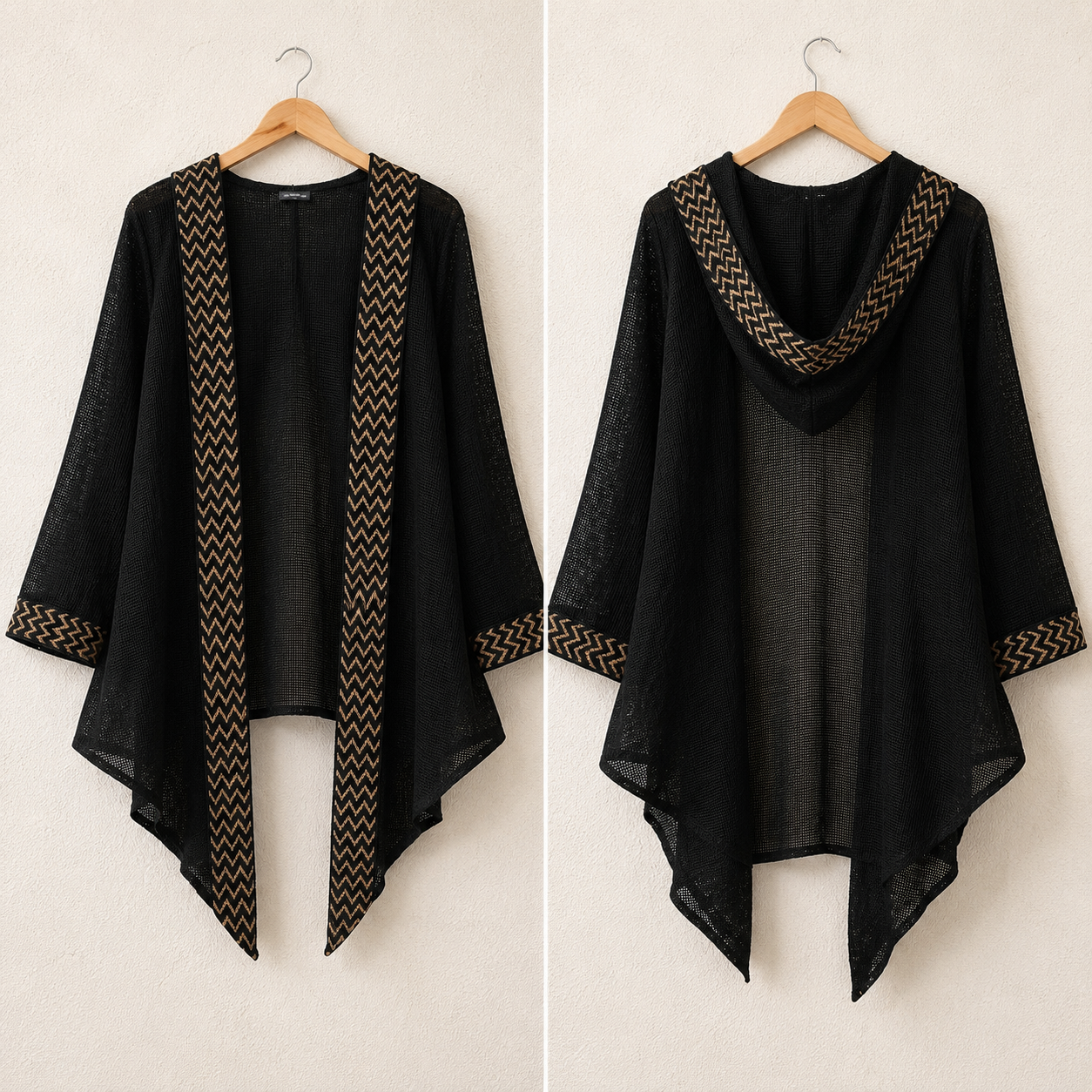 Kabira Cotton Shrug - Midnight Black