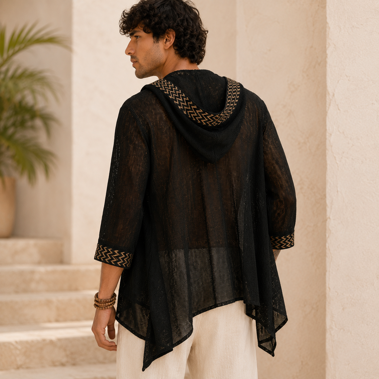 Kabira Cotton Shrug - Midnight Black