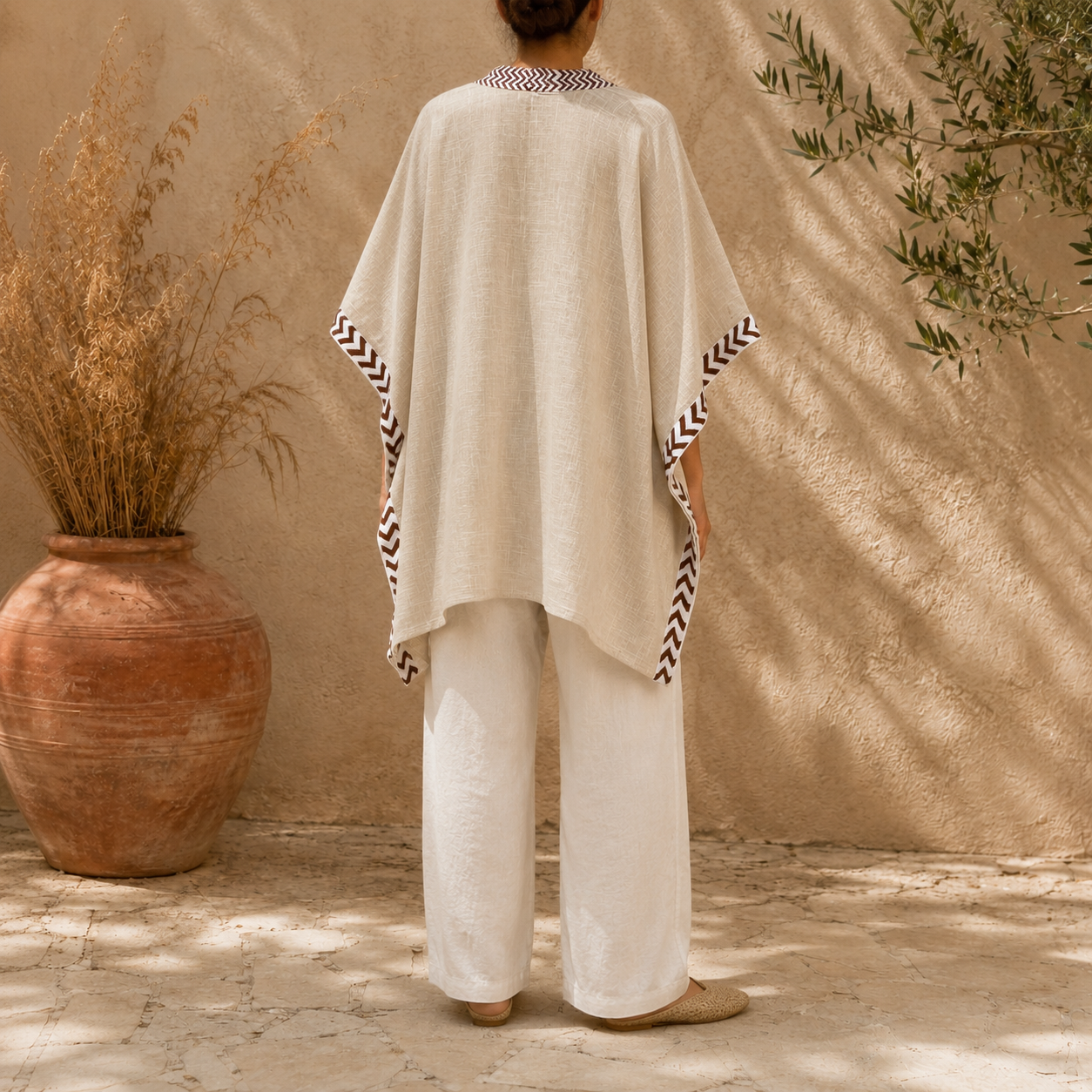 Karwaan Cotton Shrug - Warm Cream