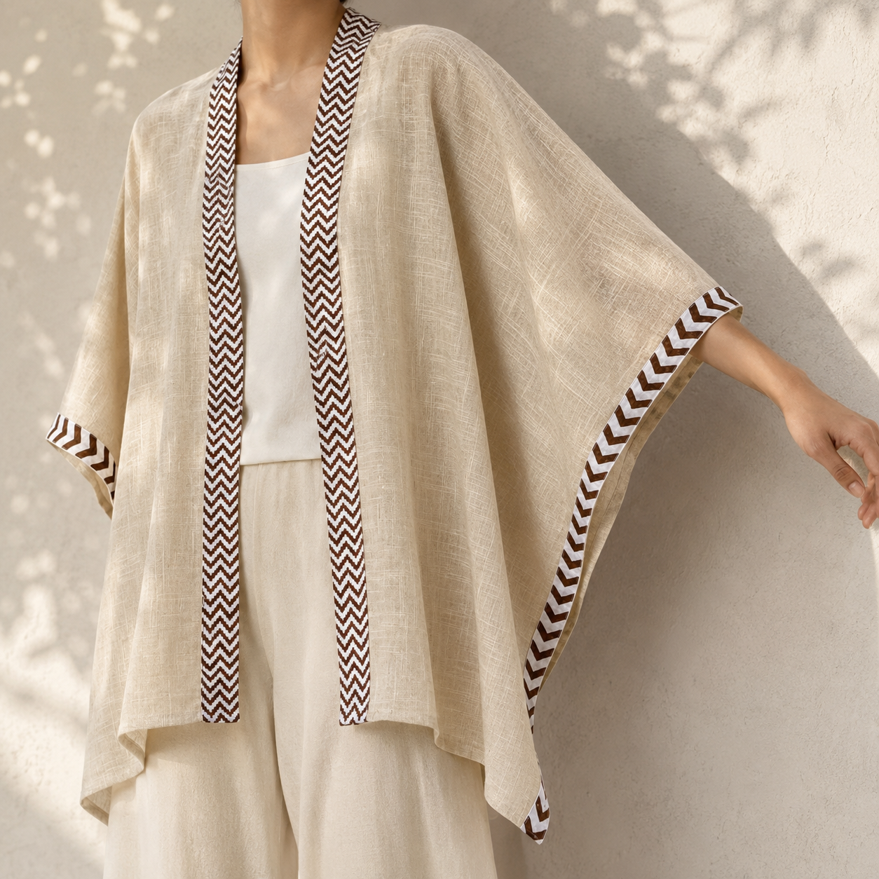 Karwaan Cotton Shrug - Warm Cream