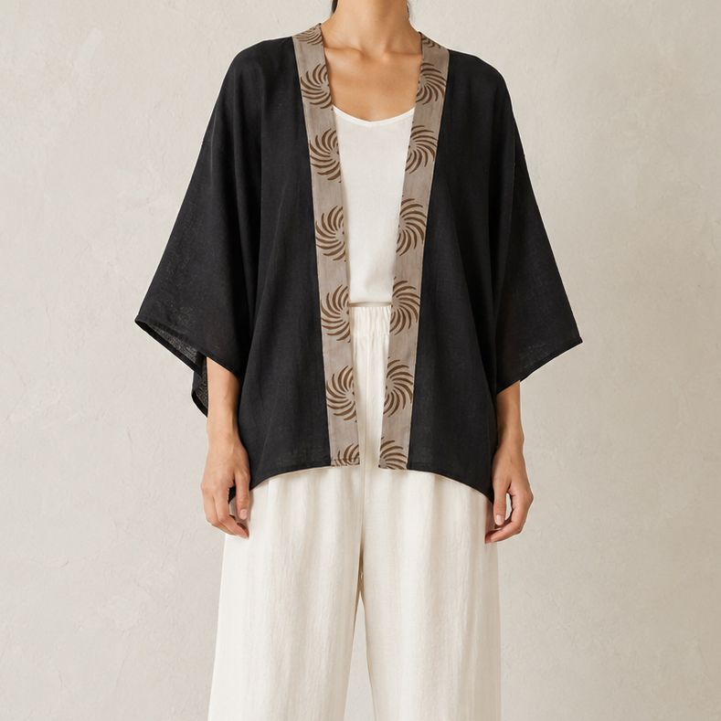 Arika Cotton Shrug- Brown
