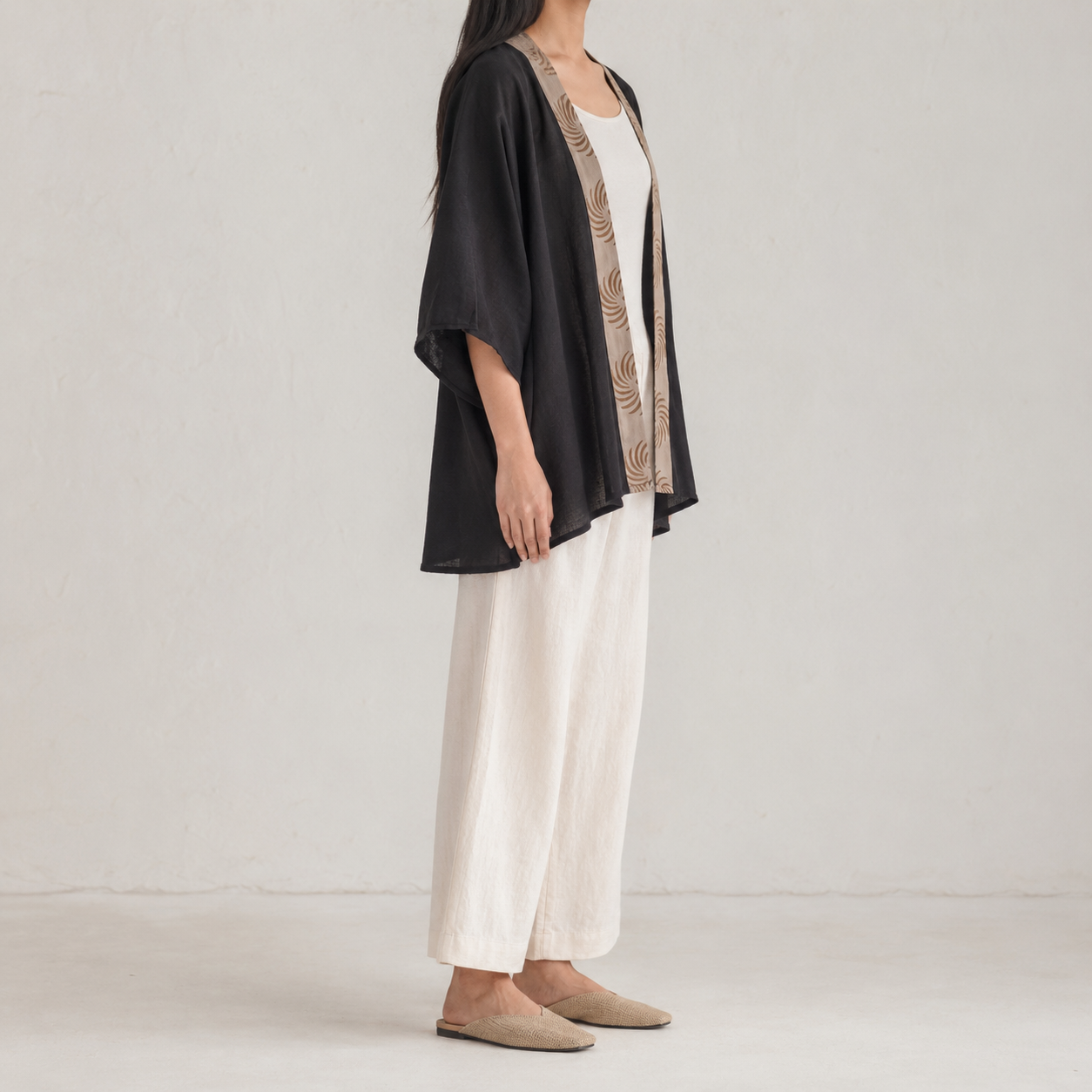 Arika Cotton Shrug- Brown