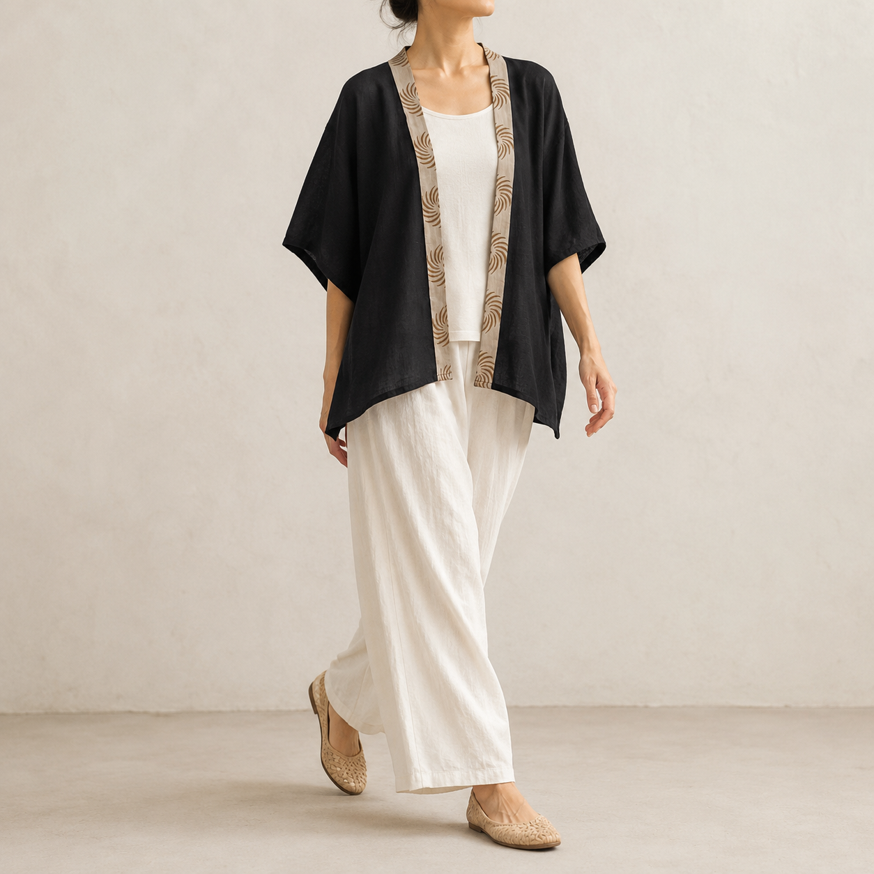 Arika Cotton Shrug- Brown