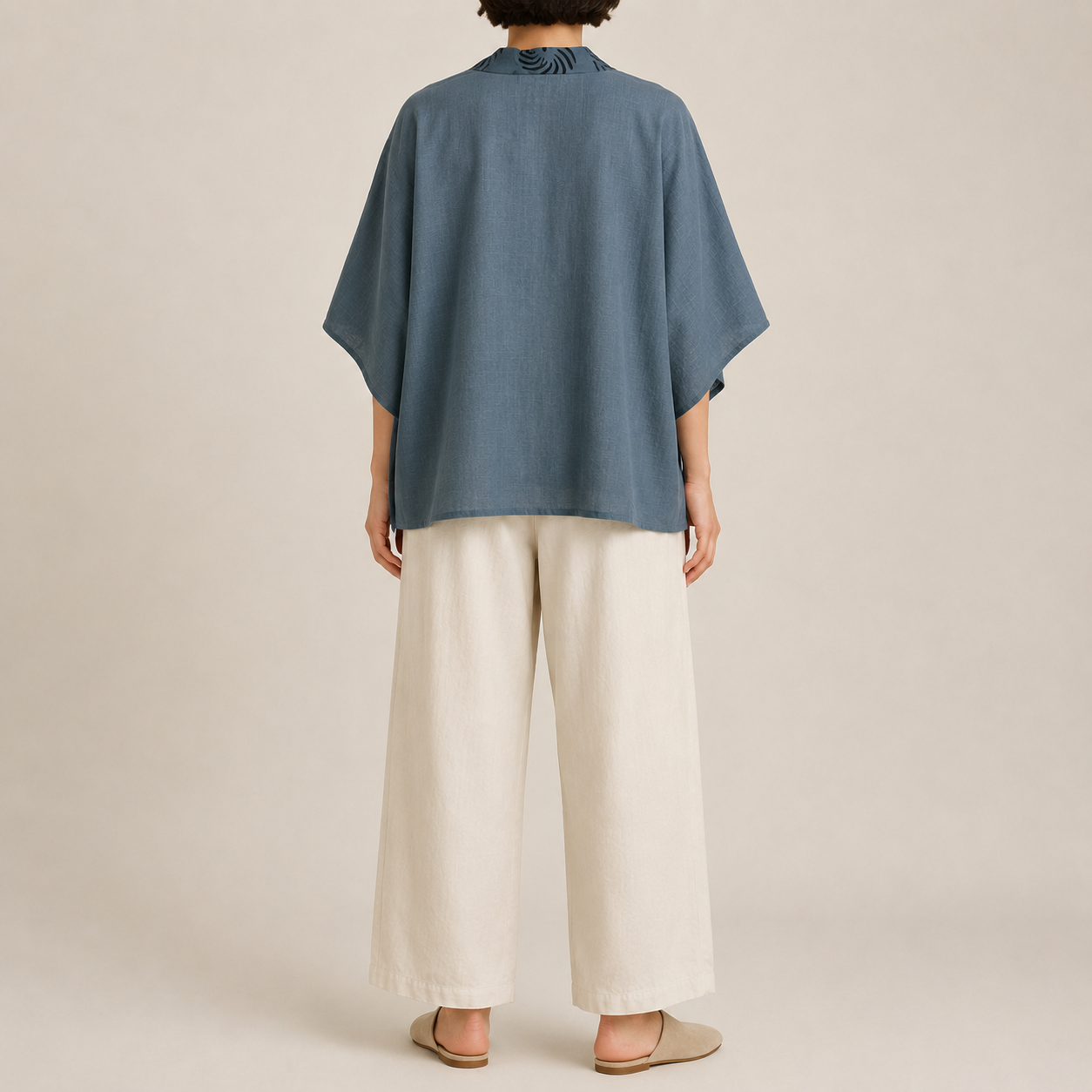 Arika Cotton Shrug- Teal Blue
