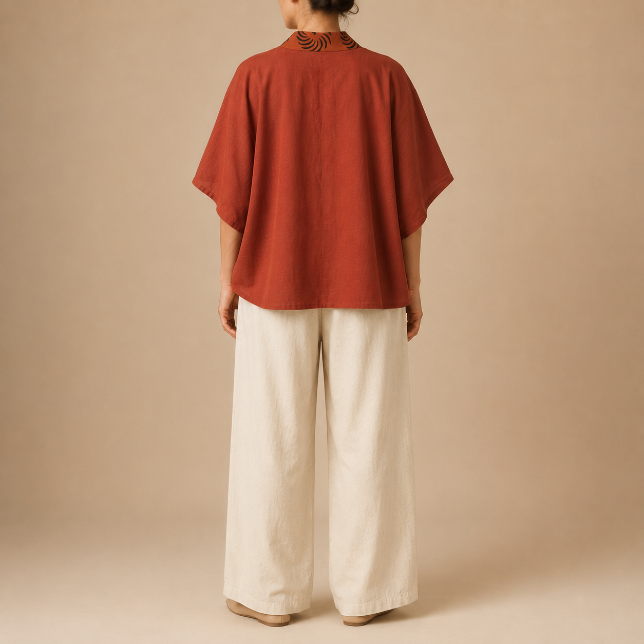 Arika Cotton Shrug- Rust Orange